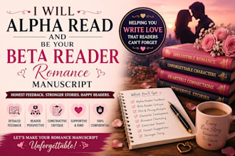 alpha read and be your beta reader romance manuscript