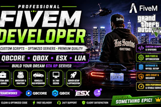 develop custom fivem scripts for qbcore, qbox  esx servers