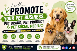 promote your pet brand, pet product and social media