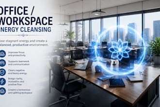 perform a remote office energy cleansing