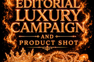 create editorial ai luxury campaign and product shots