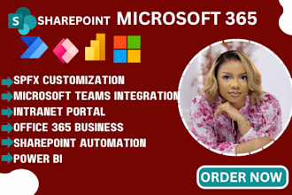 develop sharepoint spfx, power bi and teams integration