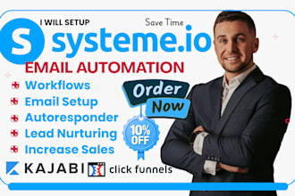 setup systeme io email marketing automation and workflow funnel