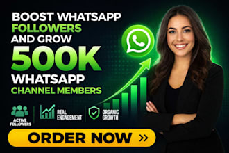 grow 50k whatsapp channel member and boost whatsapp follower
