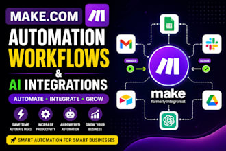 create make com automation workflows and ai automation