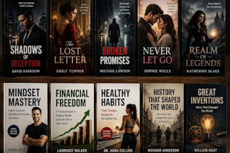 design fantasy, fiction and nonfiction ebook cover and paperback cover