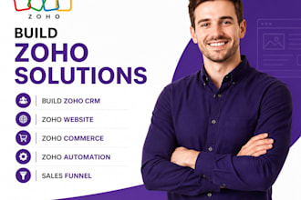 build zoho crm, zoho website, zoho commerce, zoho automation sales funnel