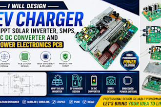design ev charger mppt solar inverter smps dc dc converter and power electronics