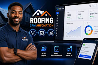 setup roofing company automation system in gohighlevel