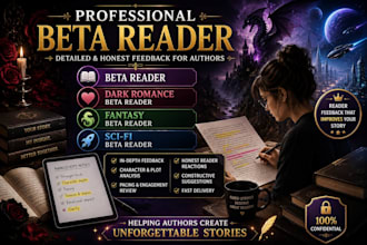 be your beta reader, dark romance beta reader, fantasy and sci fi beta reader