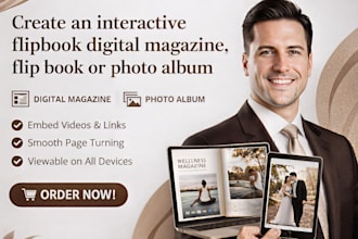 create an interactive flipbook digital magazine, flip book or photo album