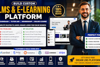 build custom lms learndash tutor lms online course platform membership websites