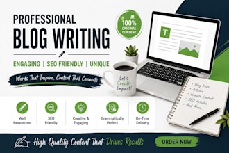 write creative and motivational blog articles