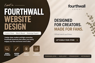 fourthwall website redesign fourthwall store creator storefront merch store
