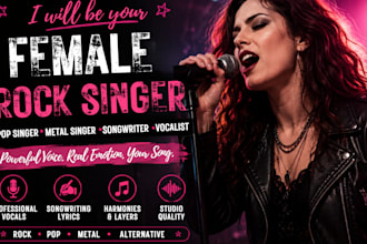 sing female rock singer female singer songwriter and vocalist female pop singer