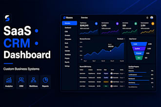 build a custom saas CRM dashboard or admin panel