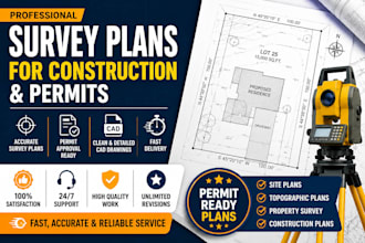 create survey plans for construction and permits