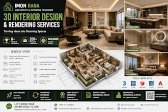 do bedroom, bathroom, kitchen, living room interior design, and 3d rendering