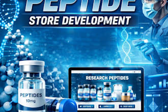 design compliant website, research pepitide, nutraceutical website ecommerce