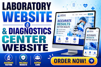 design laboratory website and diagnostics center website