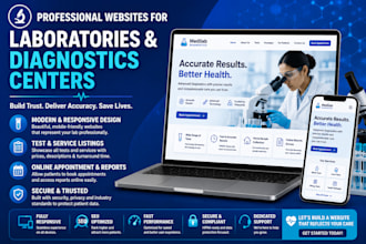 design laboratory website and diagnostics center website