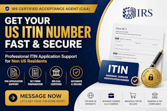 get your itin individual taxpayer number for US and  non US resident irs caa