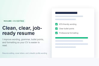 edit or rewrite your resume and cover letter