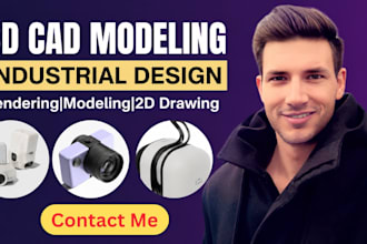 do 3d industrial product design, 3d model and rendering, 3d cad product design