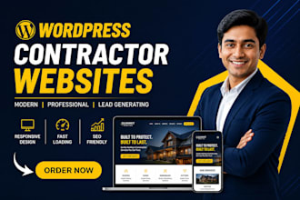 build a wordpress website for roofing, contractor and construction business
