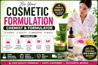 be your cosmetic formulation chemist and cosmetic formulator