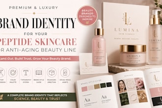 create a brand identity for your peptide skincare or anti aging beauty line