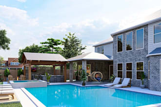 do backyard landscape garden design hardscape pool pergola patio outdoor kitchen