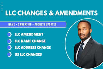 do llc name change, ownership transfer, and address change in USA