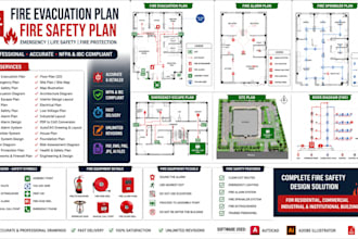 evacuation plan fire safety plan emergency plan fire escape plan map illustrate