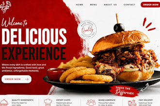 design and redesign wix restaurant website with online odering system