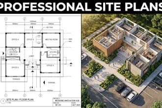 design professional 2d site plans and architectural layouts