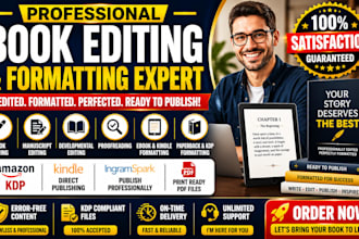 book editing manuscript formatting, developmental book editor and kdp formatting