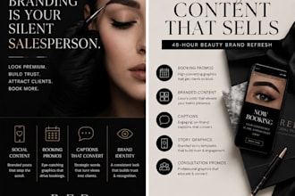 create luxury beauty branding and packaging content