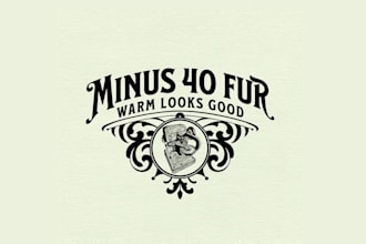 design draw vintage fur sewing machine logo