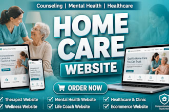 home care, healthcare, medical, therapy website, home care on wordpress, wix