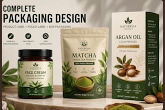 do product label design pouch label design and box packaging design