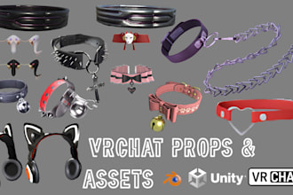 create custom vrchat avatar assets props accessories vrm outfits and weapons