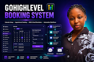 setup gohighlevel booking calendar with reminders and automation workflows