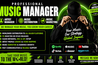 music manager, artist manager, music distribution, and music marketing