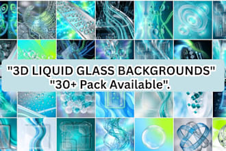design professional 3d glass liquid background