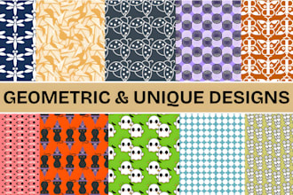 design geometric seamless patterns for textile and print