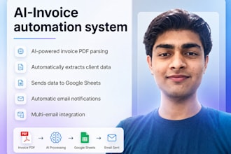 make ai invoice data entery automation
