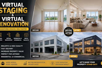 create realistic virtual staging virtual renovation for real estate