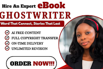 be your ebook writer, ghostwriter,book writing, kdp  ebook writer for amazon KDP