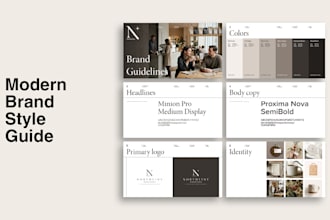 design a modern brand style guide for your business